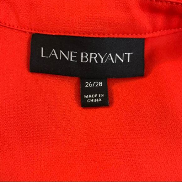 Lane Bryant Scarlet red long sleeve blouse plus size 26 28 4X New - Picture 7 of 8